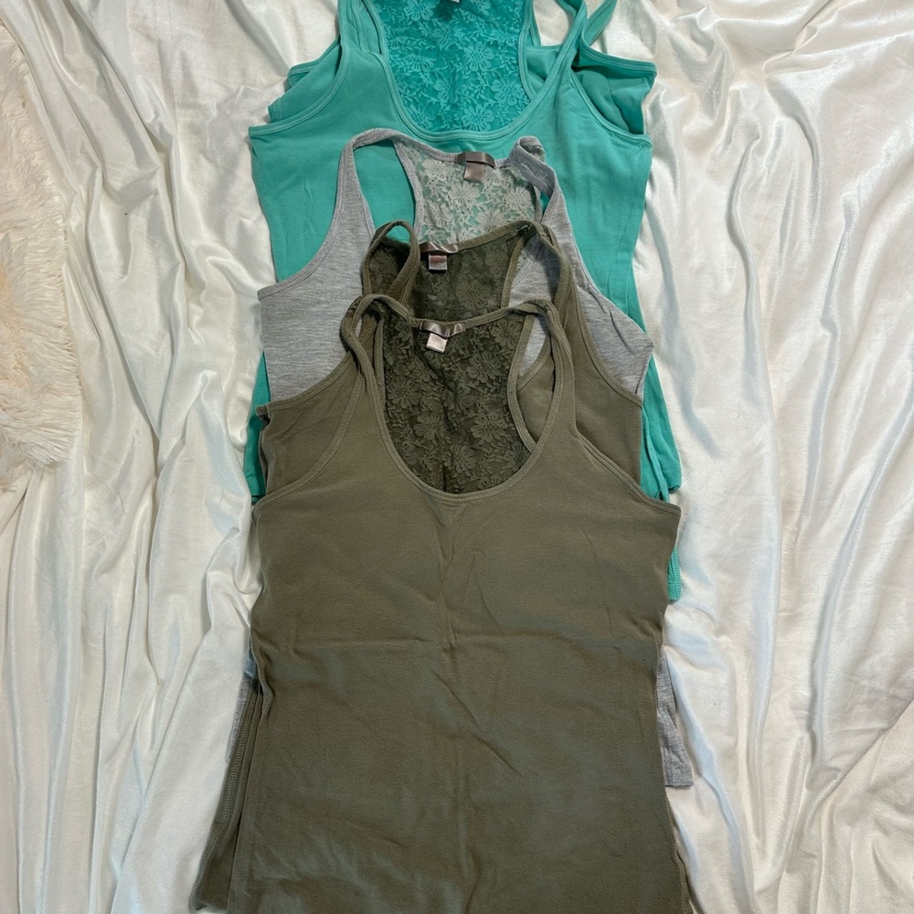 Elegant Women's Tank Tops - Teal, Gray, and Olive